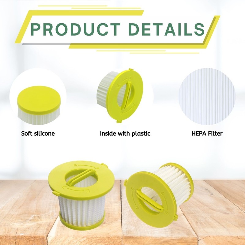 Nispira HEPA Filter Replacement for Ryobi ONE+ 18V Handheld Vacuum PCL700, 3 Pks gallery