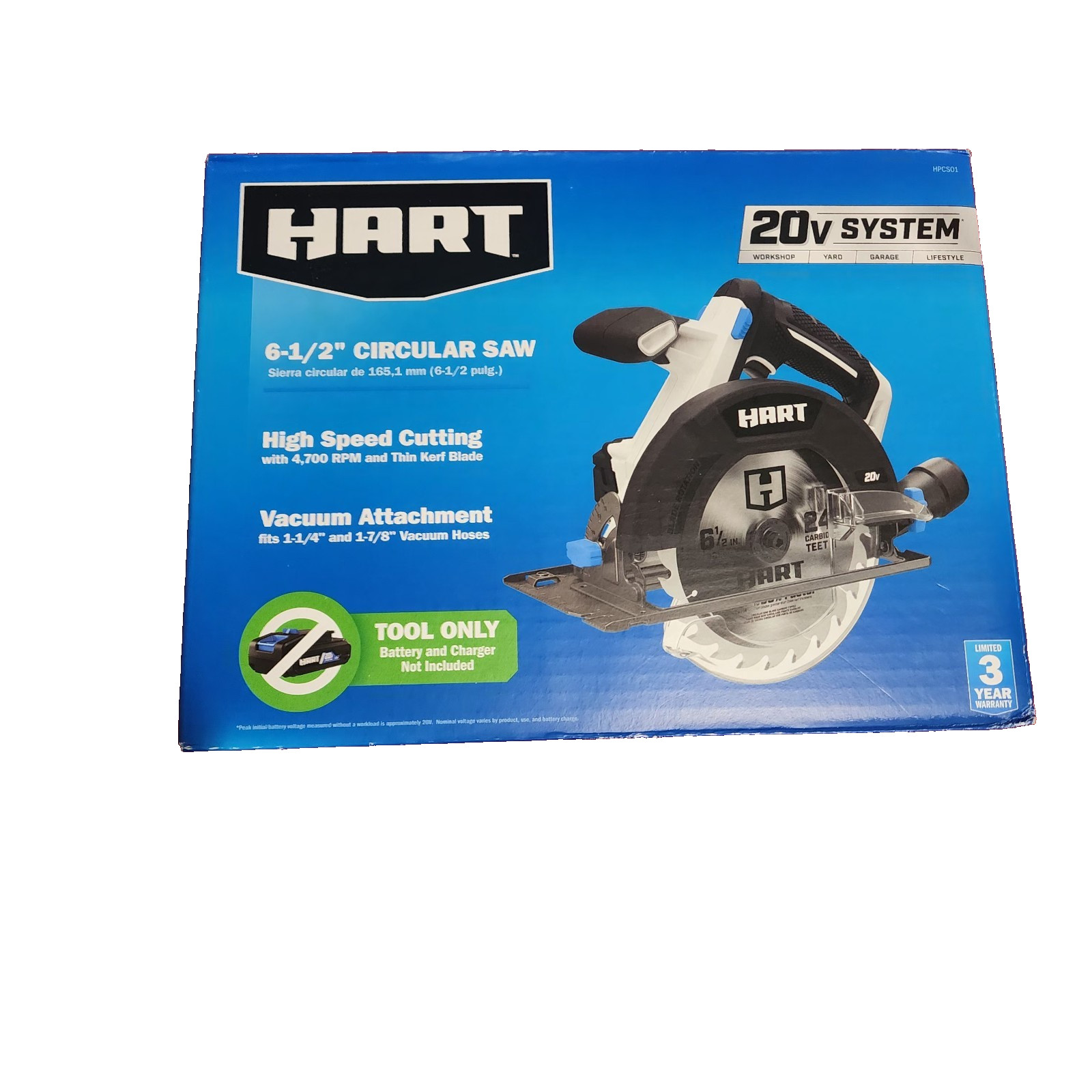 HART HPCS01 20-VOLT 20V CORDLESS 6.5" CIRCULAR SAW New gallery