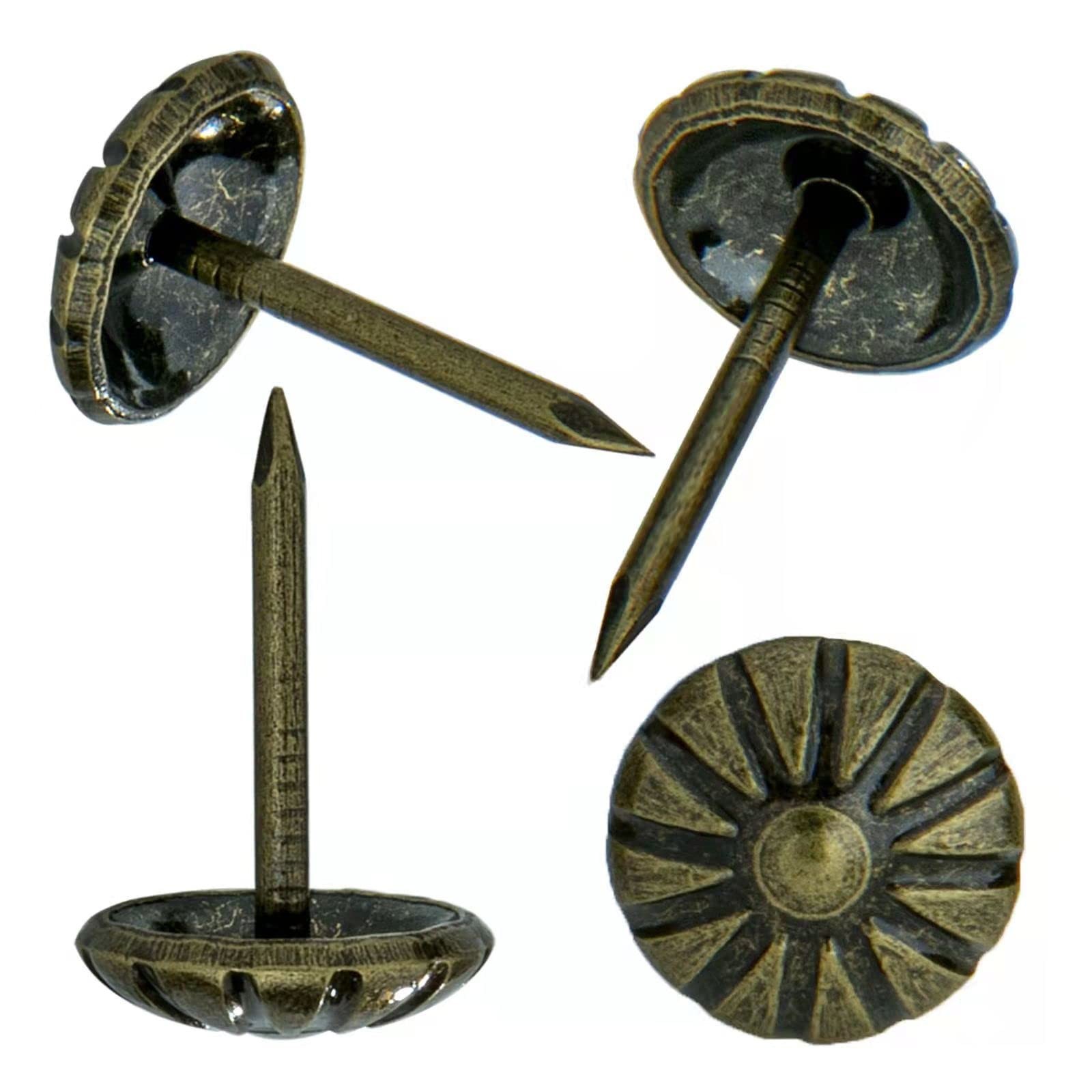 Homdire Upholstery Tacks for Decorative, 11 x 17 millimeters, Antique Brass gallery