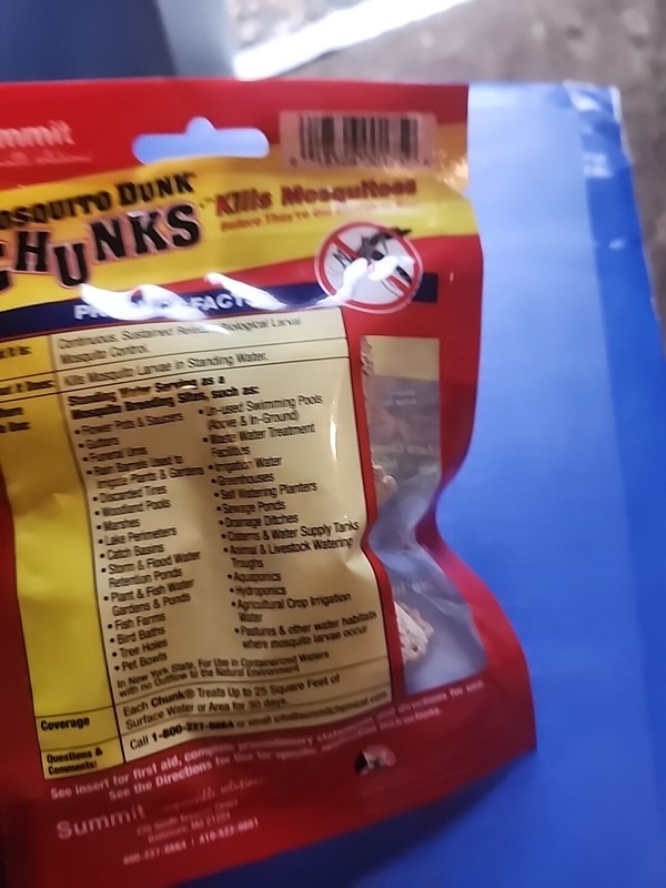 (2) Summit Mosquito Chunks 5 Count each bag Biological Mosquito Control gallery