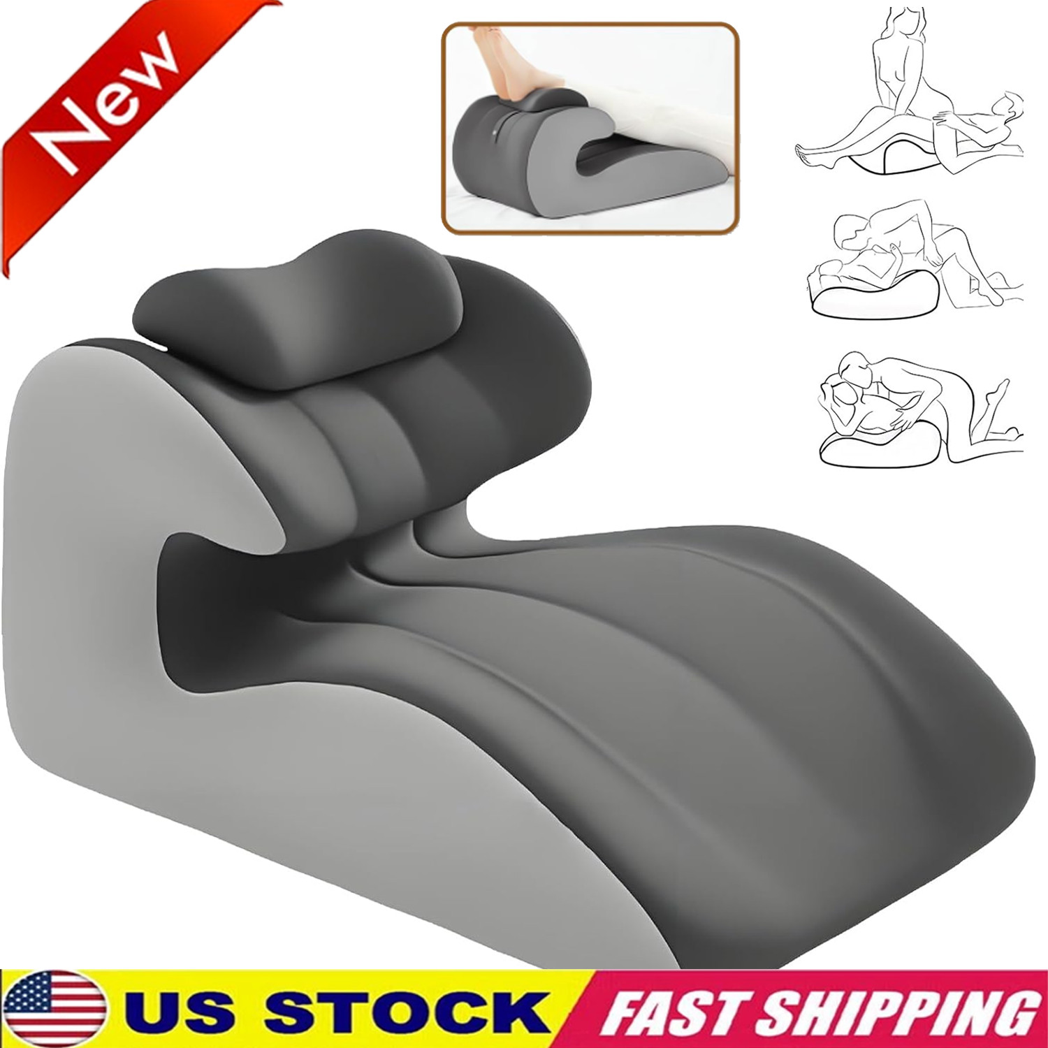 Sweet Spot Pillow, 27° Angle Perfect Position Couples Pillow,Bed Wedge Pillow US gallery
