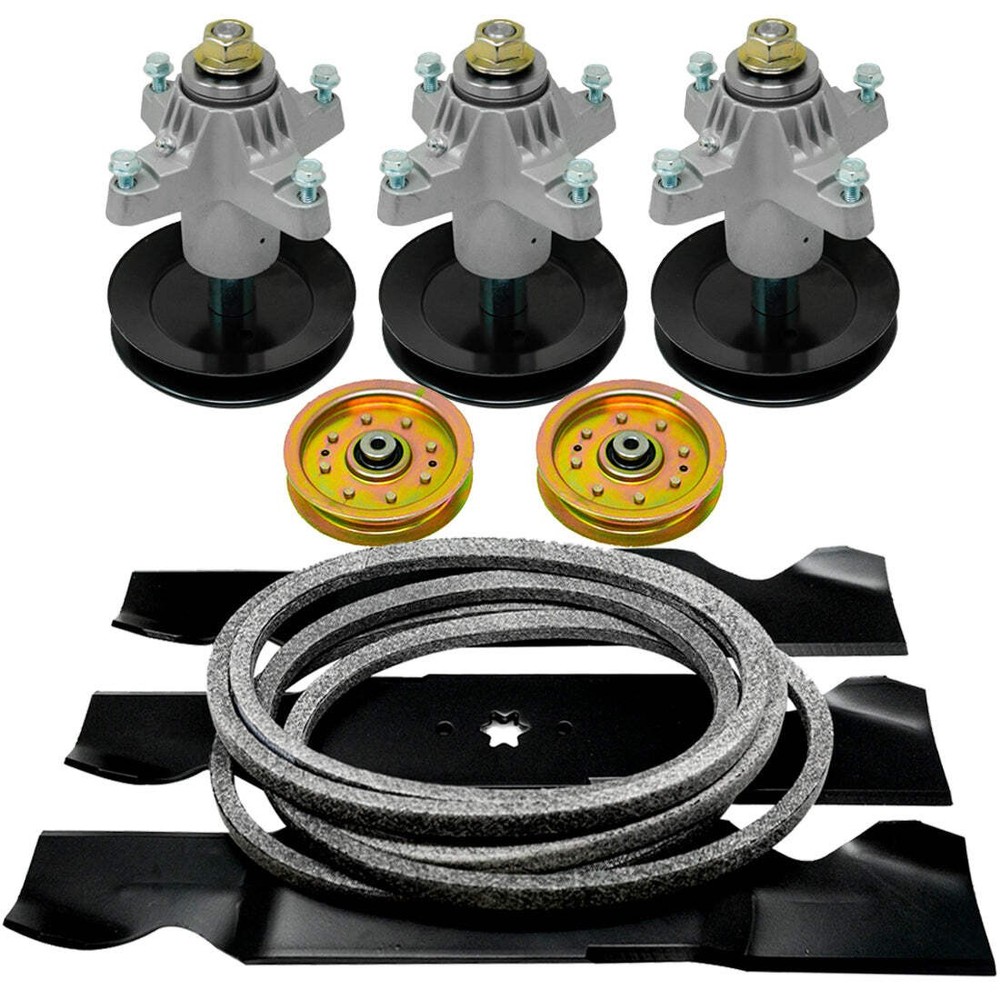 Deck Rebuild Kit Combo Spindle Blade Belt for Cub Cadet RZT-54 Mower