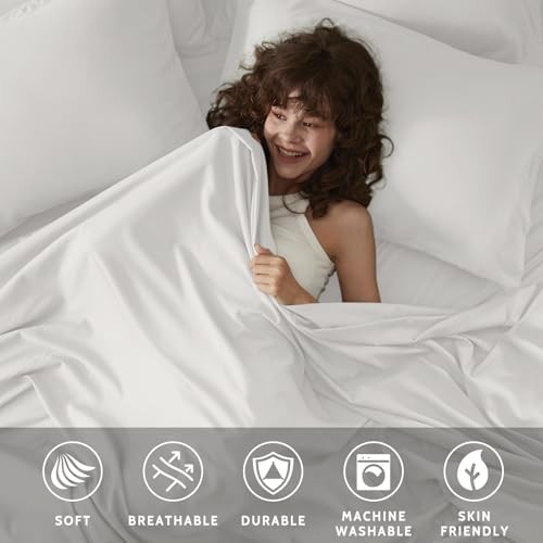 Sheet Set - 6 Piece Sheets Size Bed Set - Breathable & Cooling Queen White gallery