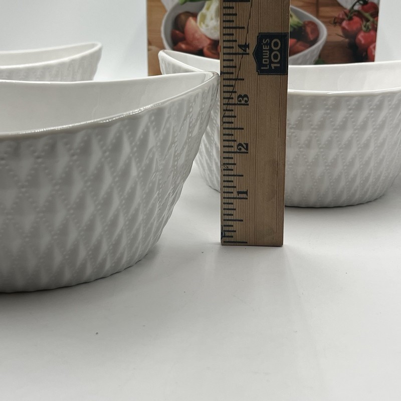 Overandback What A Dish 4-piece Serving Bowl Set Stoneware Plates Microwave Safe gallery
