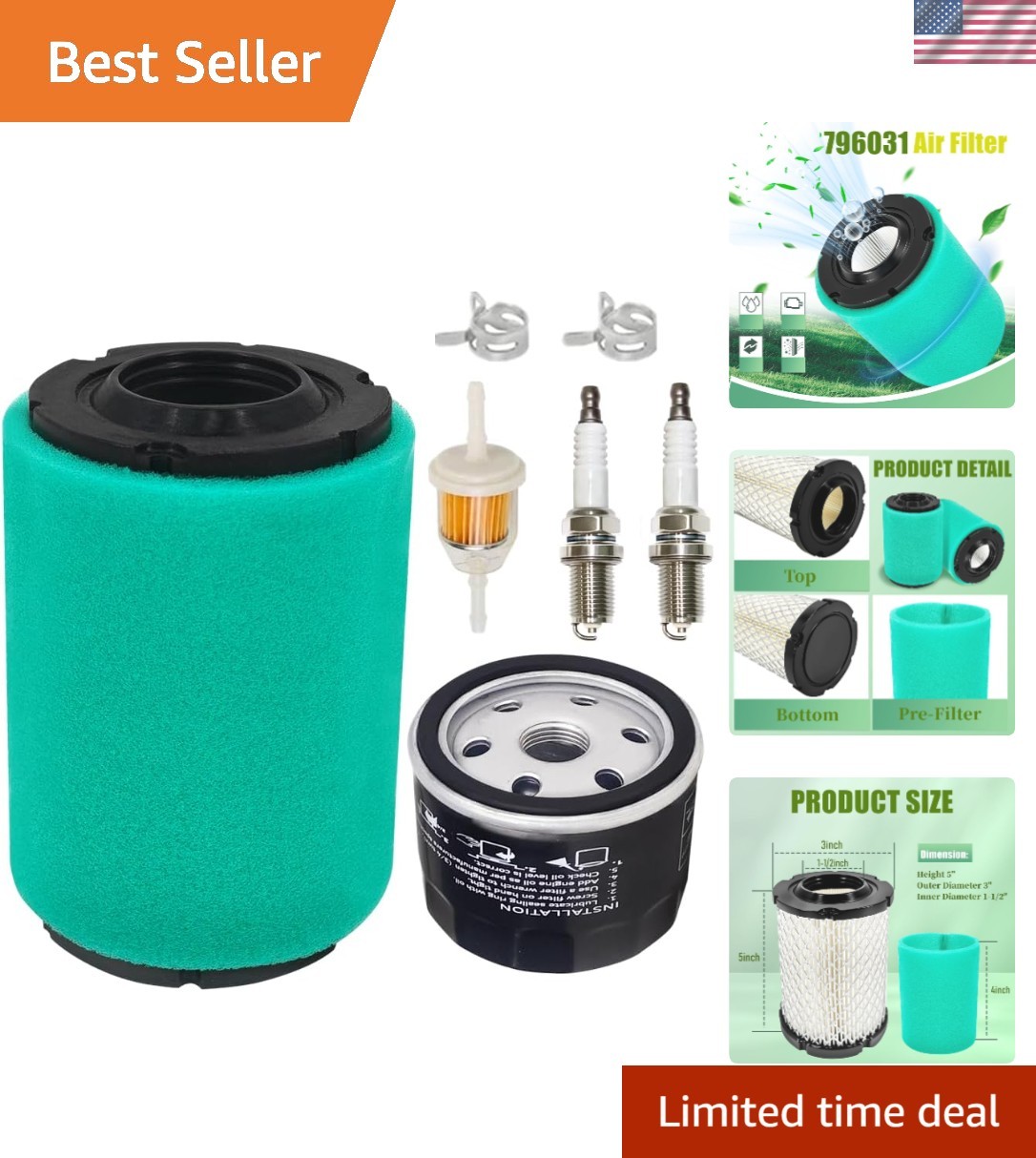 Vehicle-Specific Air Filter and Tune-Up Kit - Complete Maintenance for Tractors gallery