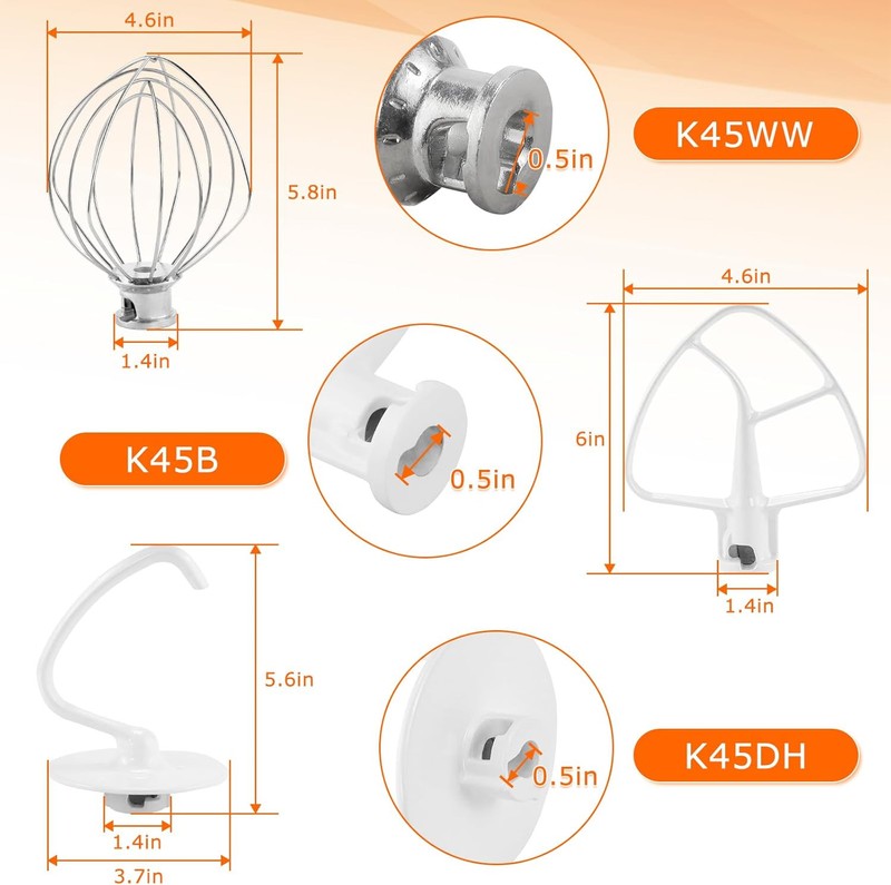 Stand Mixer Attachments 3-Piece Kit -Replace for Kitchen aid Accessories... gallery