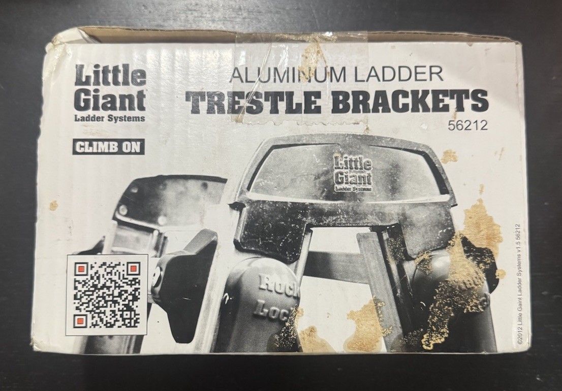 Little Giant Ladders Trestle Brackets Ladder Accessory Aluminum Fits Most 56212 gallery