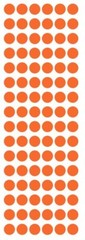 3/8″ Orange Dots Round Vinyl Color Code Inventory Dot Stickers 3/8 Inch