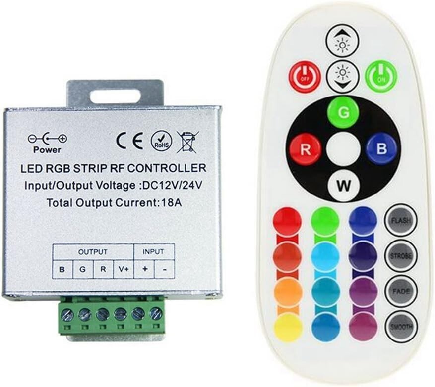 DC 12V-24V 18A LED Lights Controller 24Key RGB Remote Controller for 3528 5050 gallery