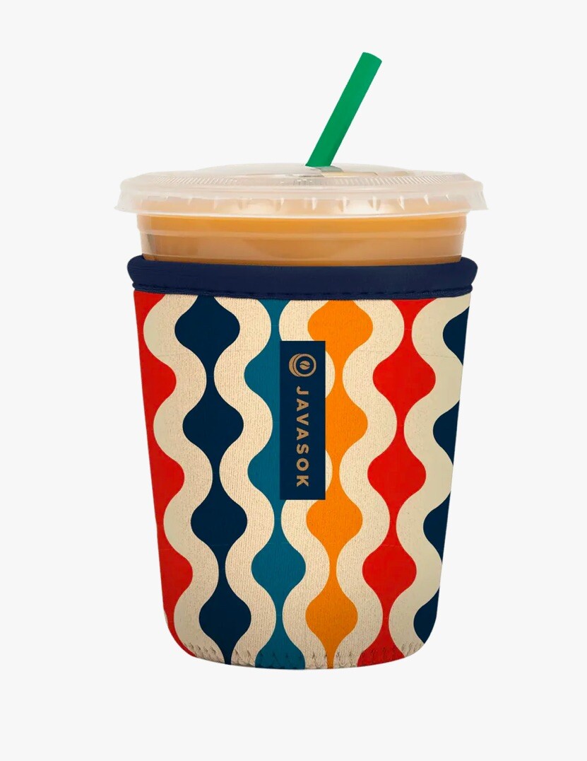 Java Sok Retro Iced Coffee/ Soda Insulated Neoprene Cup Sleeve Small 16-20 oz gallery