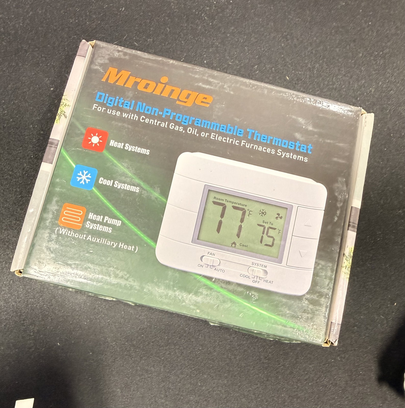 NEW Mroinge No 701 Digital Non-Programmable Thermostats Heat/Cool/Off Untested gallery