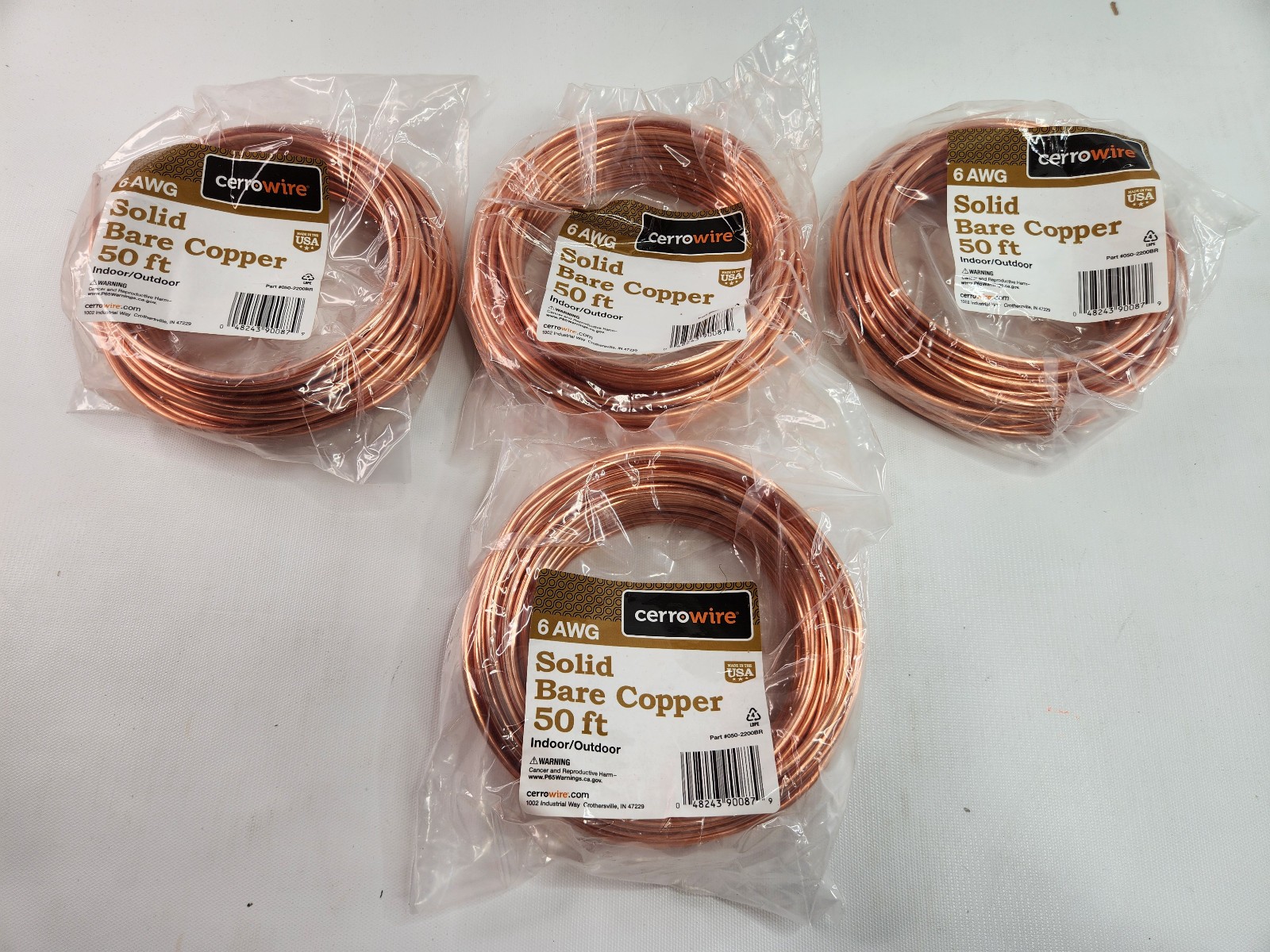 Cerrowire 25ft 6 Gauge Stranded Bare Copper Grounding Wire Indoor/Outdoor 200ft gallery