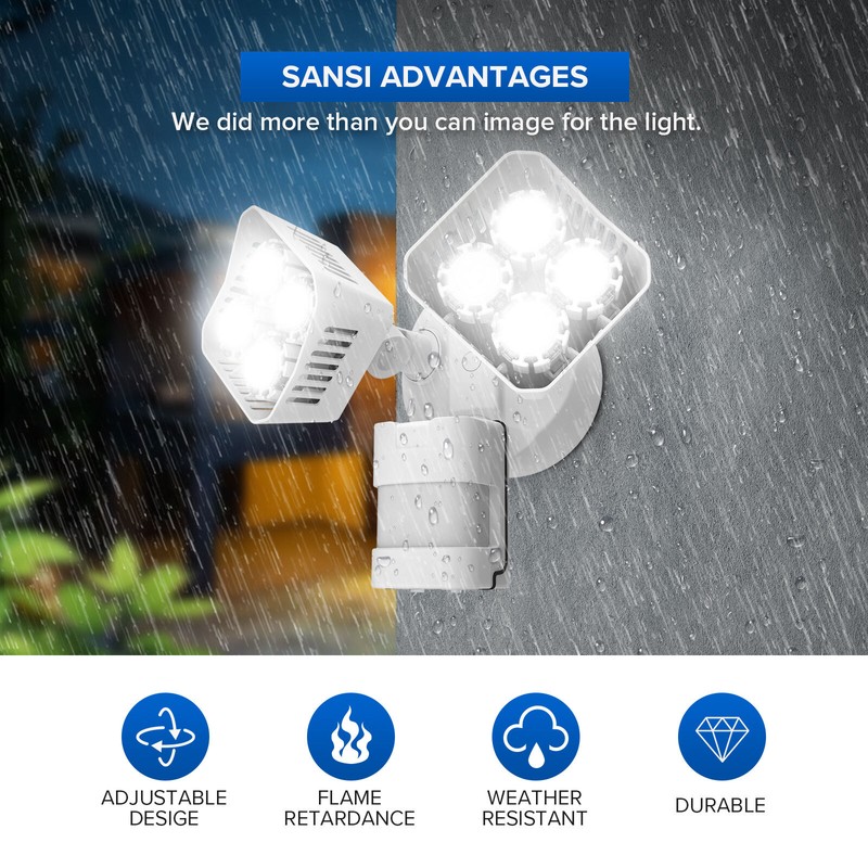 4000LM LED Motion Sensor Security Light 30W Outdoor Floodlight Night Safety Lamp gallery