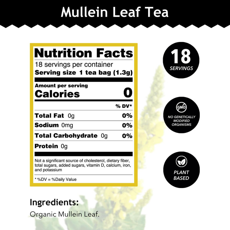 - Mullein Leaf - Organic Herbal Tea - for Health & Wellbeing - with Antioxidants gallery