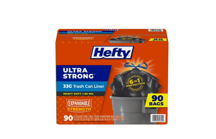 Hefty Ultra Strong Drawstring Trash Bags, Unscented 33 gal., 90 ct. gallery