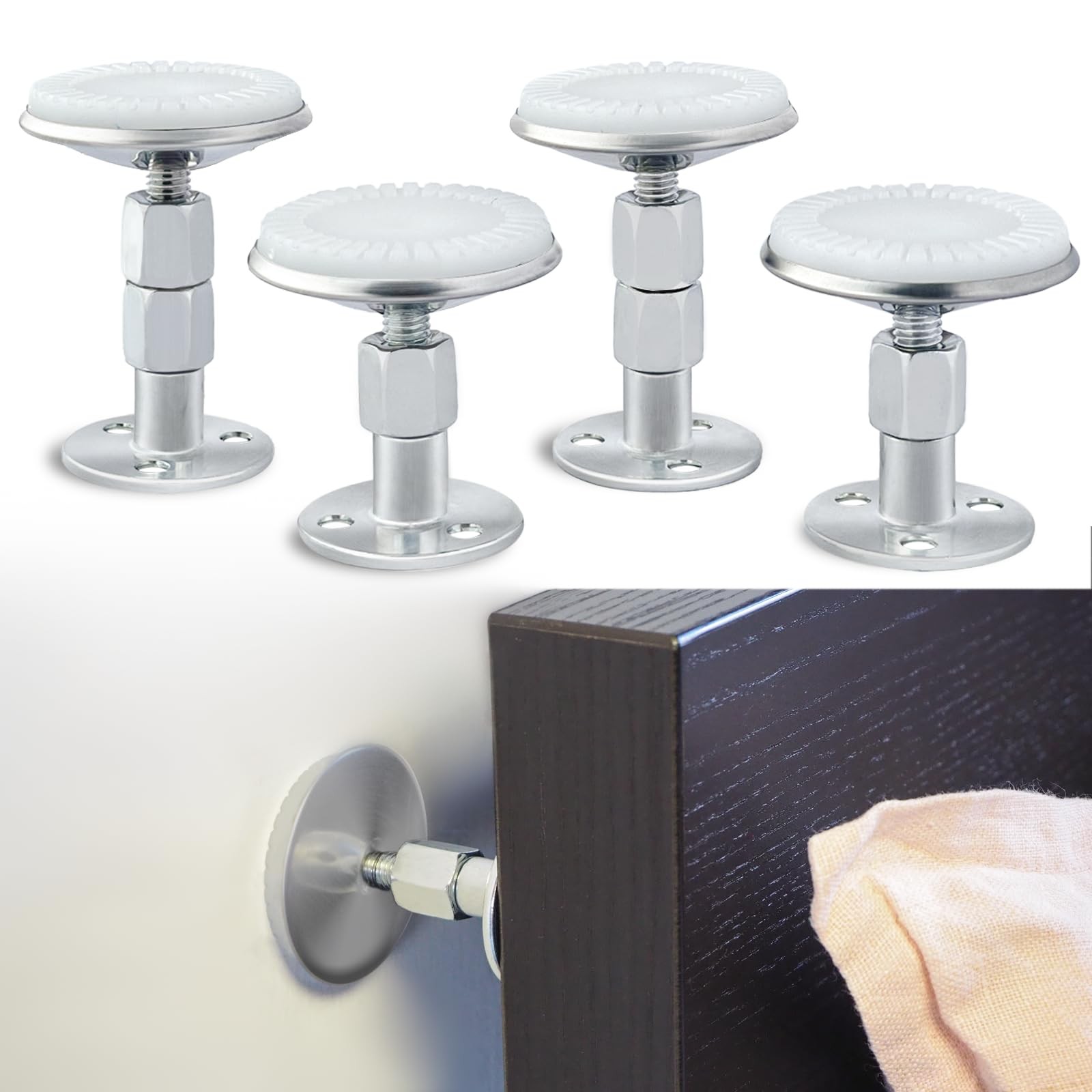 4Pack Headboard Stoppers Adjustable Bed Noise Stopper for Bed Frame Sofa Cabinet gallery