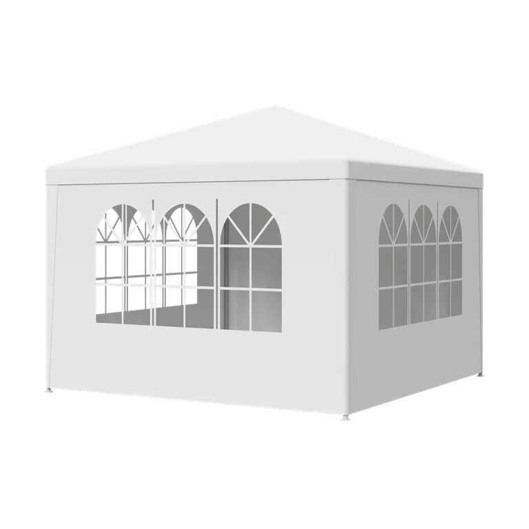ZENY 10 X 10' Gazebo Canopy Wedding Party Tent W/ 4 Removable Sidewalls, White gallery