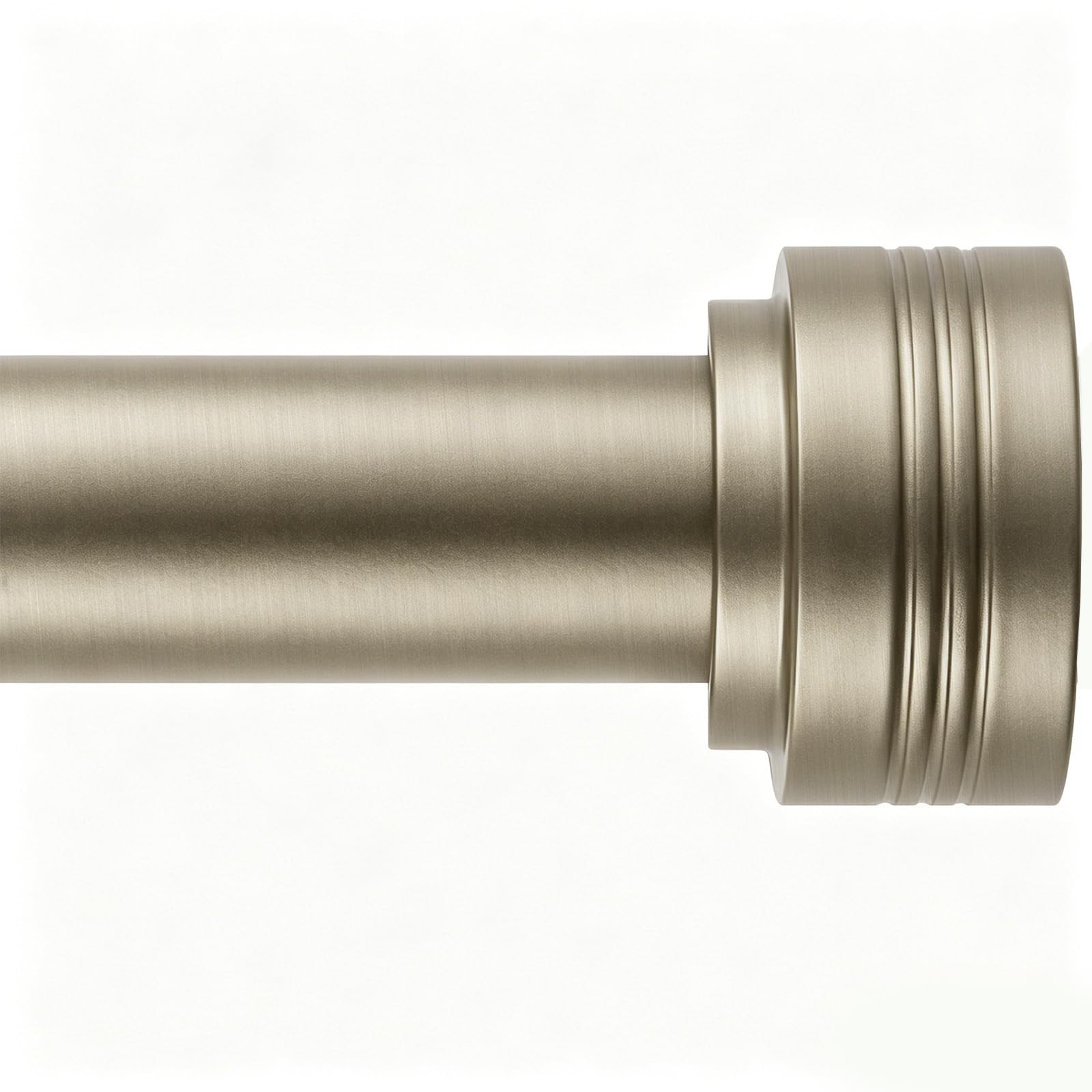 Sand Nickel 1 Inch Heavy Duty Adjustable Window Curtain Rod Set 18144" gallery