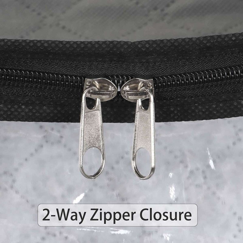 2 pack Flexible Zippered Under Bed Storage Bag Fabric Underbed Clothes Storage gallery