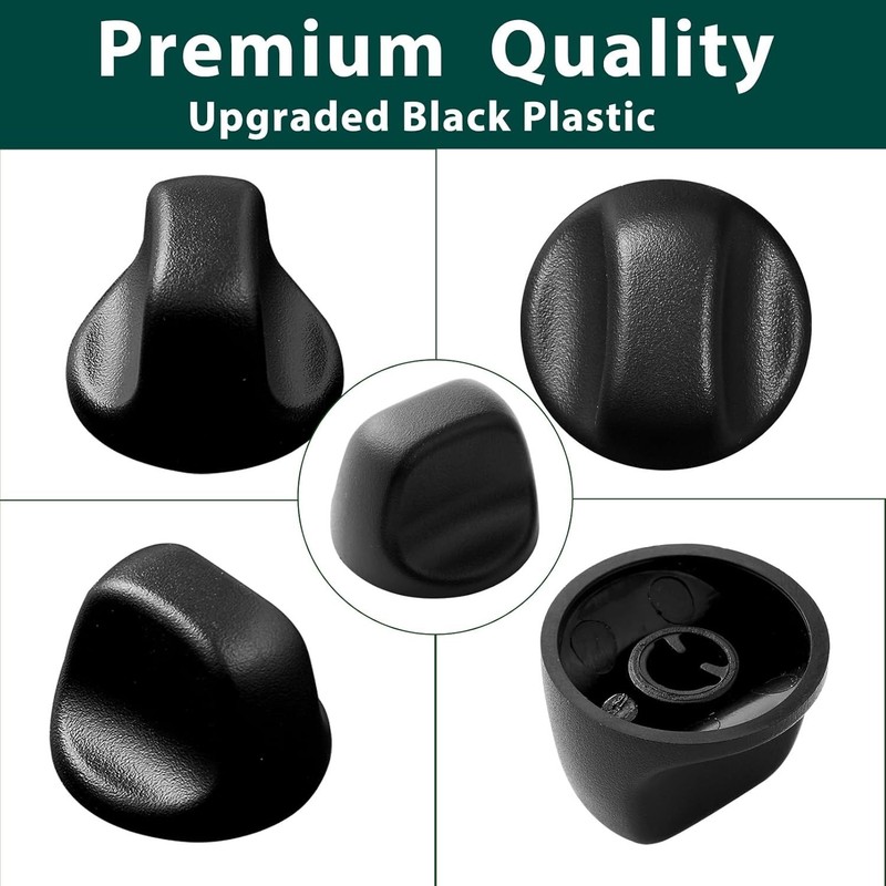 2-Pack S99360232 Range Hood Knobs Black Fits Broan Nutone Vent Fan Replacement gallery