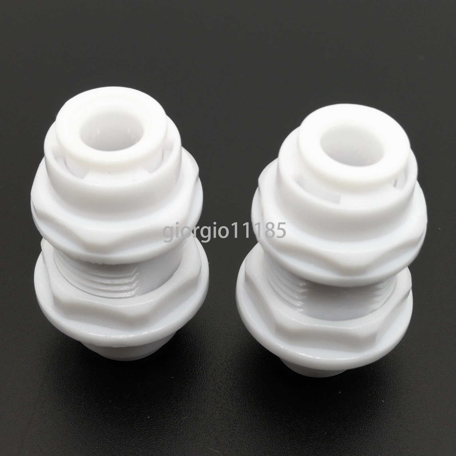 NJ STOCK 2pcs 1/4" to 1/4" Quick Connect Bulkhead Connector Push Fit gallery