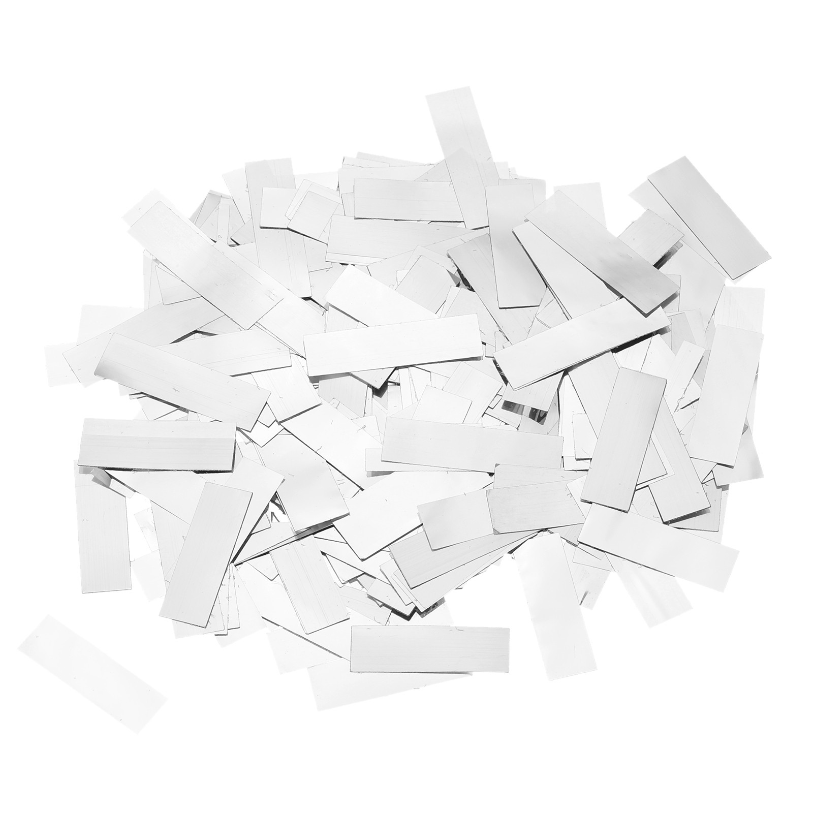 60 Grams Confetti Paper Silver Metallic Confetti 0.4" x 1.2" for Party gallery