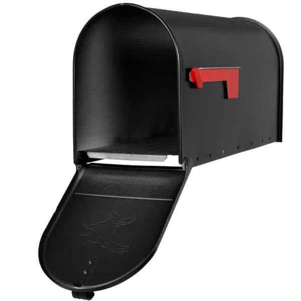 Architectural Mailboxes Elite Black, Large, Steel, Post Mount Mailbox gallery