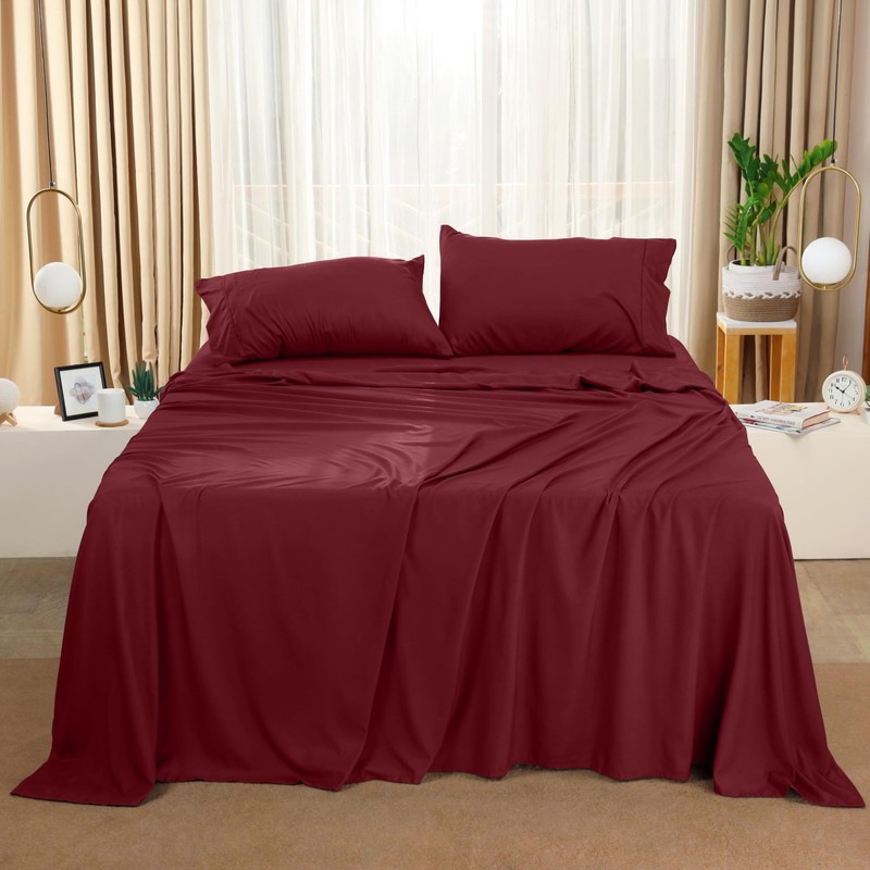 Utopia Bedding Full Sheet Set – 4 Piece Bed Sheets for Full Size Bed, Soft an... gallery