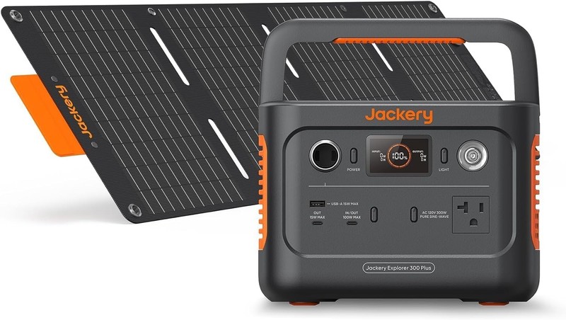 Jackery Explorer 300 Plus Portable Power Station with 40W Book-sized Solar Panel gallery