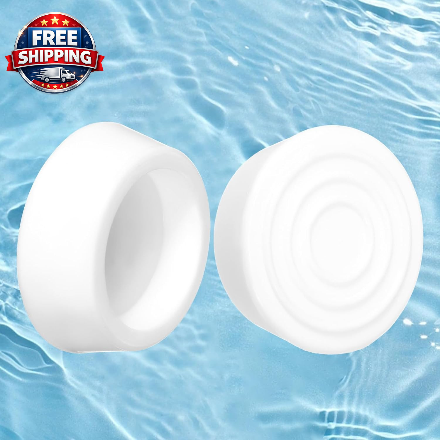 Pool Ladder Bumpers for Inground Pools - 2 Pack Rubber Steps outside Plug Caps F gallery
