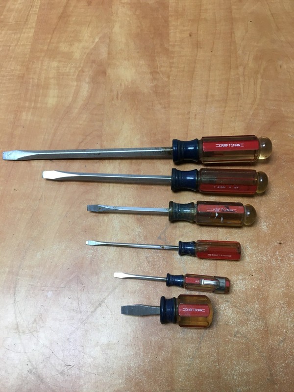 Craftsman Screwdriver Set Slotted Flat Head 1/8 - 5/16 Philips #0 to 3 Lot of 11 gallery