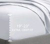 Swift Home Double Brushed Microfiber 21" Extra-Deep White Fitted Sheet QUEEN gallery