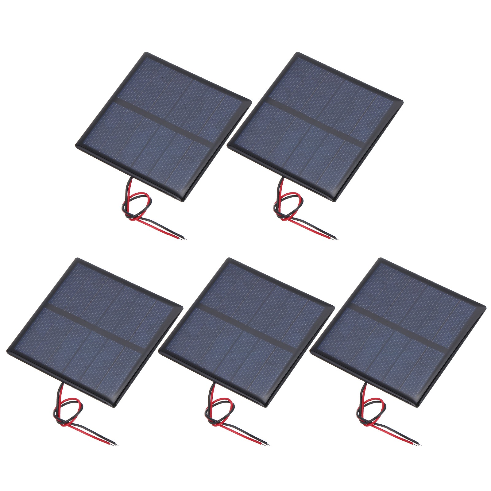 5 Pcs 3V 0.63W 210mA Mini Solar Panels with 2 Cable 70mm x 70mm gallery