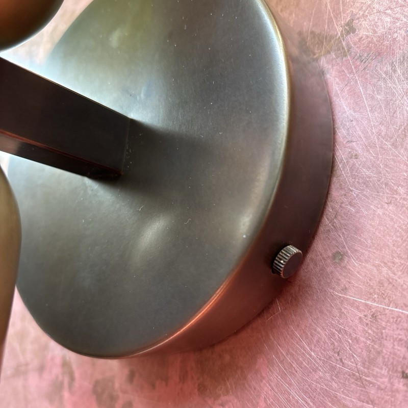 In Common With Brass Up Down Sconce Natural Shades, Patina Backplate NEW 2 Avail gallery