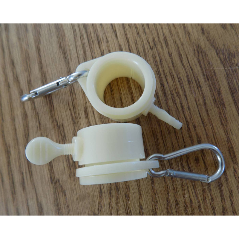 Flag Pole Rings -Plastic Ring with Metal Carabiners ( 1 Package of 2) gallery