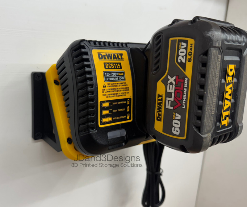 MOUNT for DCB112/DCB113/DCB115/DCB1104 Dewalt Battery Charger w/removeable CLAMP gallery