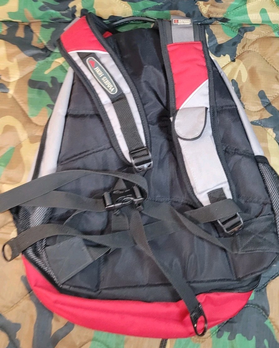 High Sierra Backpack Red White And Silver 2