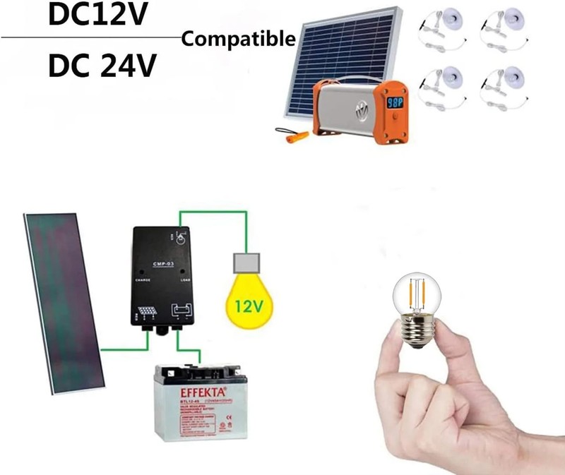 12 Volt Low Voltage LED Light Bulbs - Soft Warm 2700K 1W (Only for 12V -24V DC/A gallery