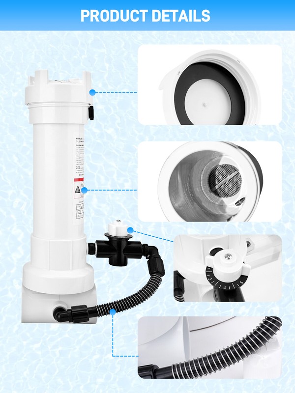 R171096 320 Automatic inline Chlorine/Bromine Feeder w/Chlorinator Tube &Bushing gallery