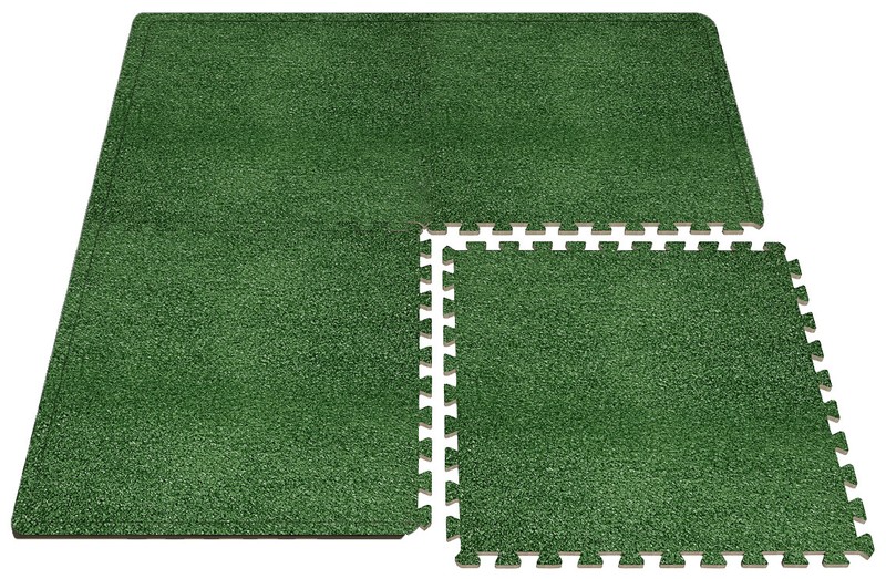 Sorbus Grass Mat Interlocking Tiles - Soft Artificial Deck Carpet Turf Flooring gallery