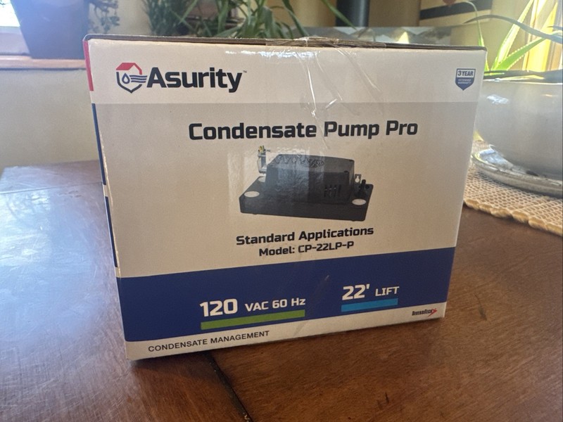 CP SERIES 120V LOW PROFILE, PLENUM RATED CONDENSATE PUMP, 22 FT LIFT gallery