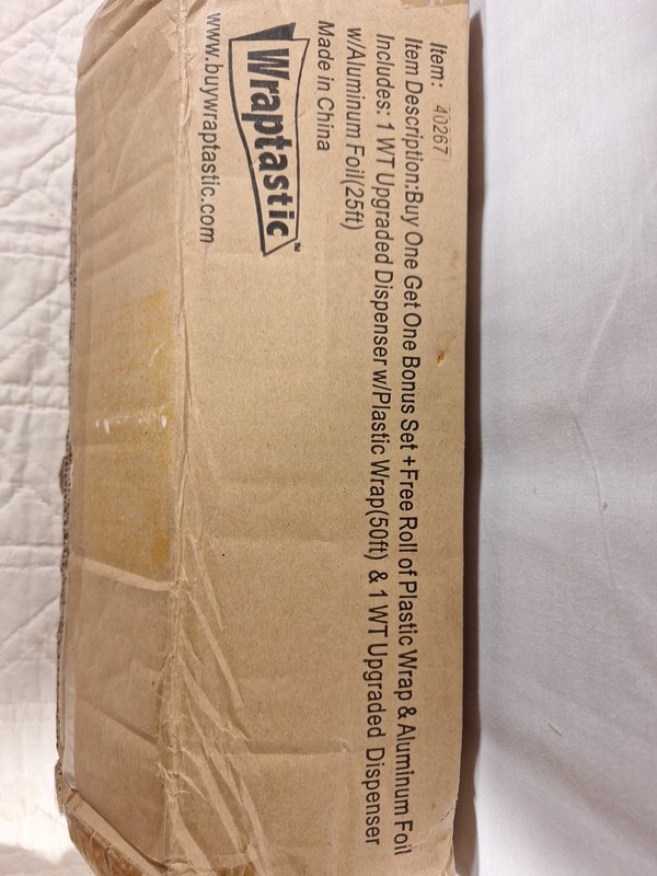 2 Pack - WRAPTASTIC Food Wrap Dispenser BONUS SET Free 50' Plastic 25' Foil Roll gallery