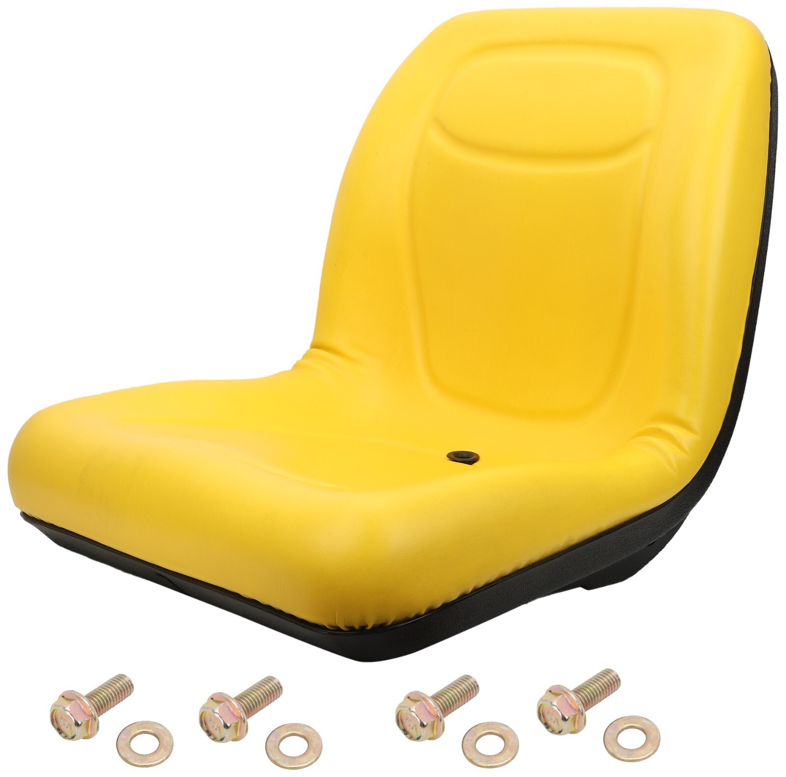 High Back Yellow Seat Fits John Deere Replaces Part No. AM107759 AM108058 gallery