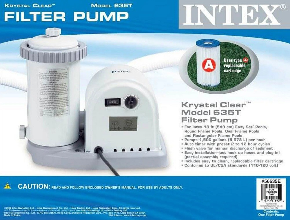 INTEX 1500 GPH Easy Set Swimming Pool Filter Pump with Timer | 56635E gallery