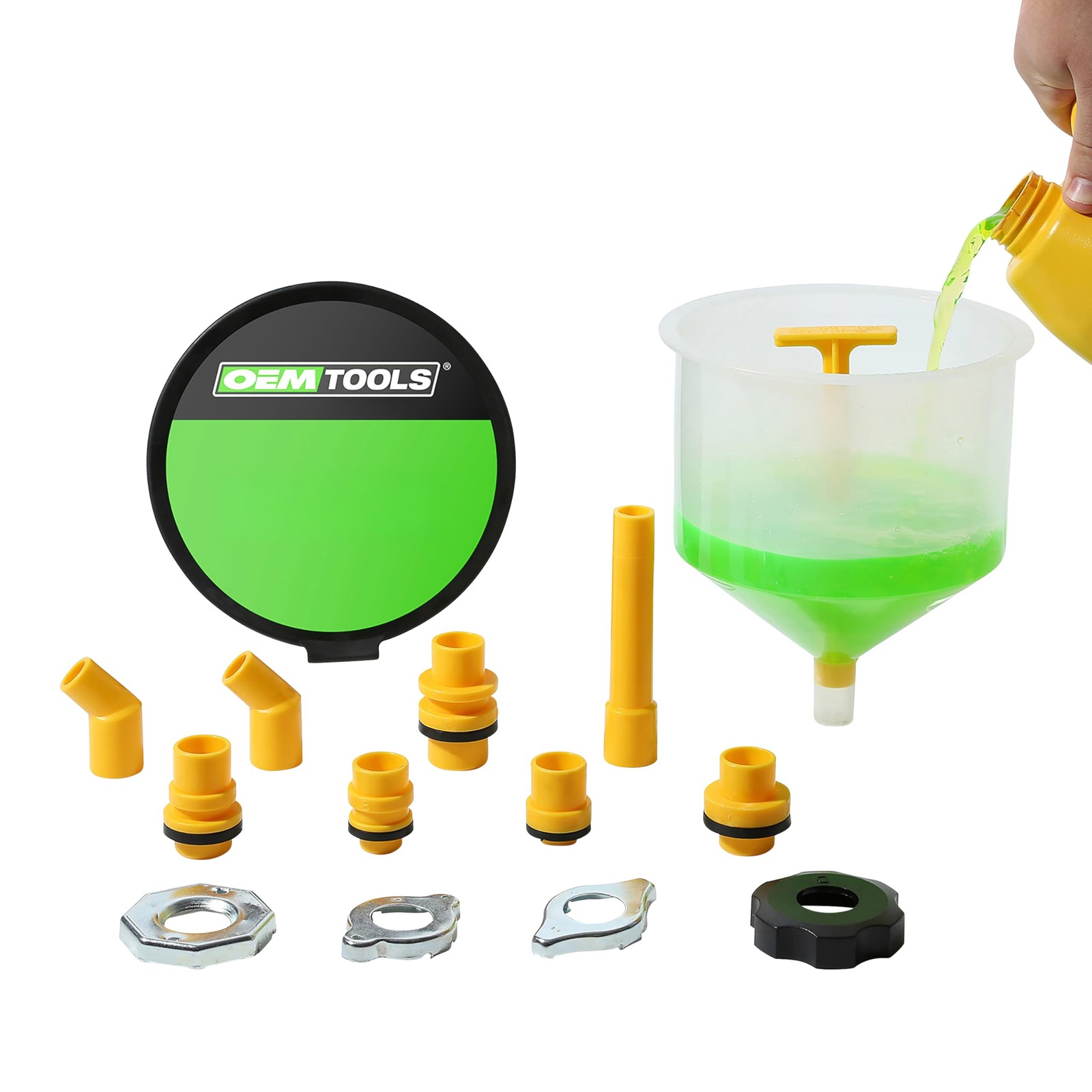 Coolant Funnel Kit No Spill Radiator Fluid Oil Filling 15 Piece Set Extension gallery