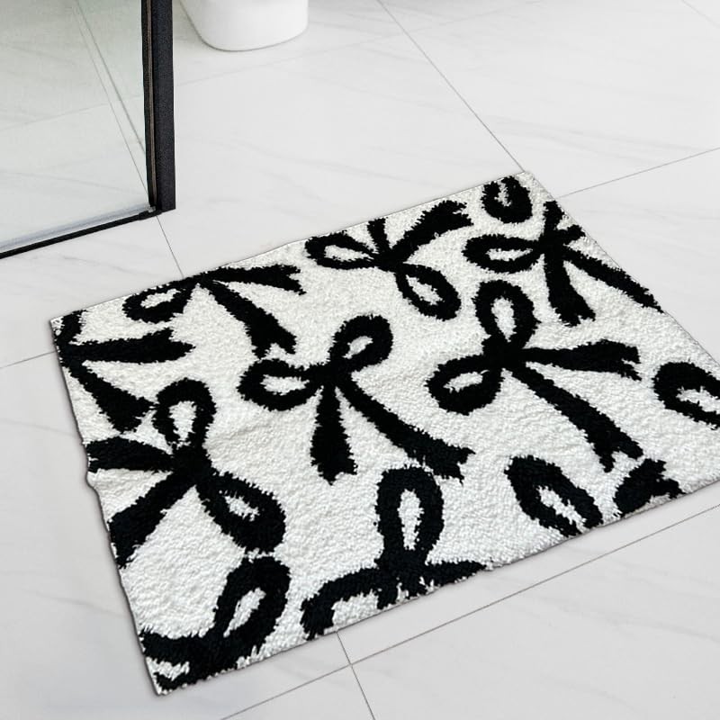 Bow Rug - Bow Shaped bathmat - Handmade & Premium- 30in (75cm) - Coquette Bat... gallery