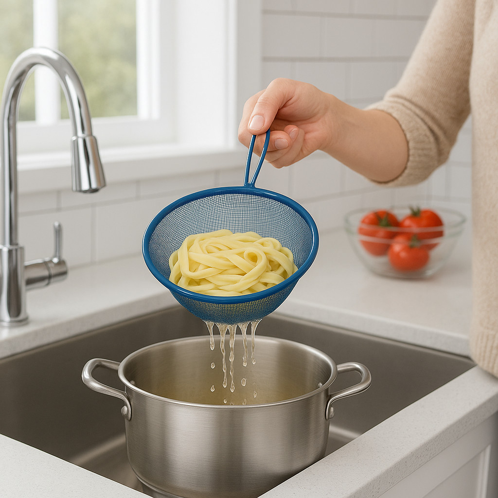 Assorted Strainer With Handles Pasta Vegetable Fruit Washing Baking New 5pc gallery
