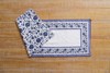 NEW Farmhouse Blue Floral TABLE RUNNER 14"x36" Canton Reversible Cotton White gallery