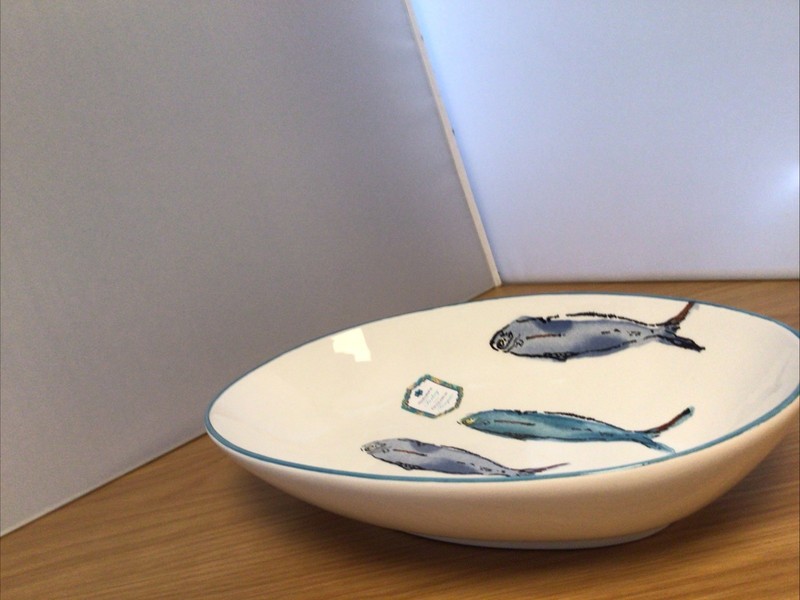 Papart Oval Serving Deep Dish Blue Fish 13” L X 9”w X3” D gallery