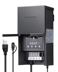 200WLow Voltage Landscape Lighting Transformer,120V AC to 12/14V AC,Weatherproof